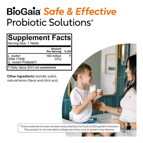 Biogaia Protectis Tabletas Masticables Digestivas 30 Ct X2