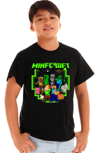 Remera Camiseta  Algodon Minecraft 