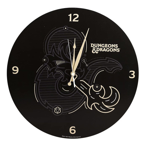 Dungeons  Dragons Line Art Ampersand Reloj Redondo De P...