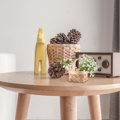Cesta Portátil Cabilock, 12 Cestas Tejidas De Madera, En Min