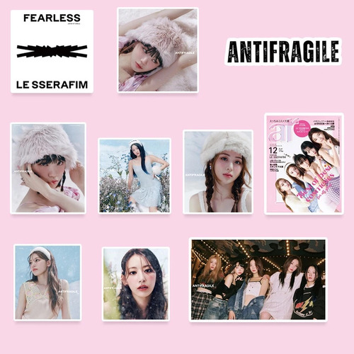 Le Sserafim (55 Photocard + Sticker) Kpop Pegatina+ Lomocard