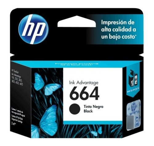 Cartridge Hp 664 Negro. Tinta Impresora