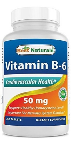 Mejores Naturals Vitamina B6 50 Mg 250 Comprimidos.