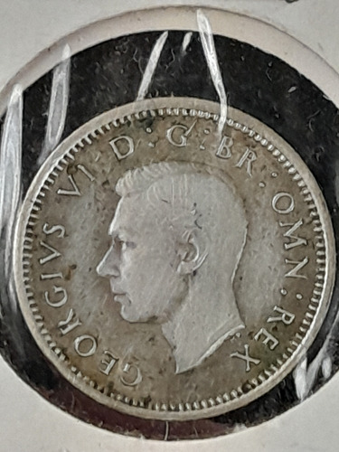 Moneda Inglaterra 3 Pence 1943  Km#848 Ref 591 Libro 3