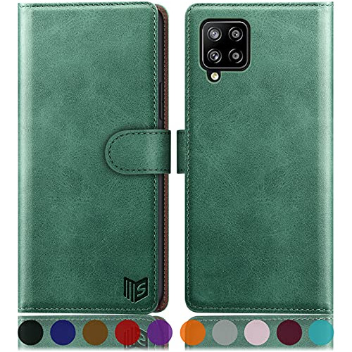 Funda Cartera Para Samsung Galaxy A42 5g Sea Verde Piel Sint