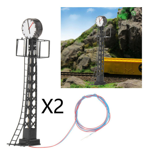 Nuevo Maqueta De 2 Piezas De Luces De Ferrocarril En Escala