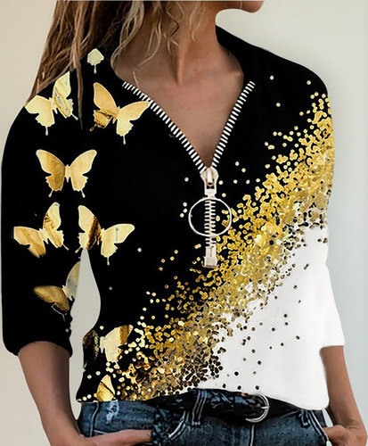 A Playera Tipo Top Para Mujer Con Estampado De Flores De