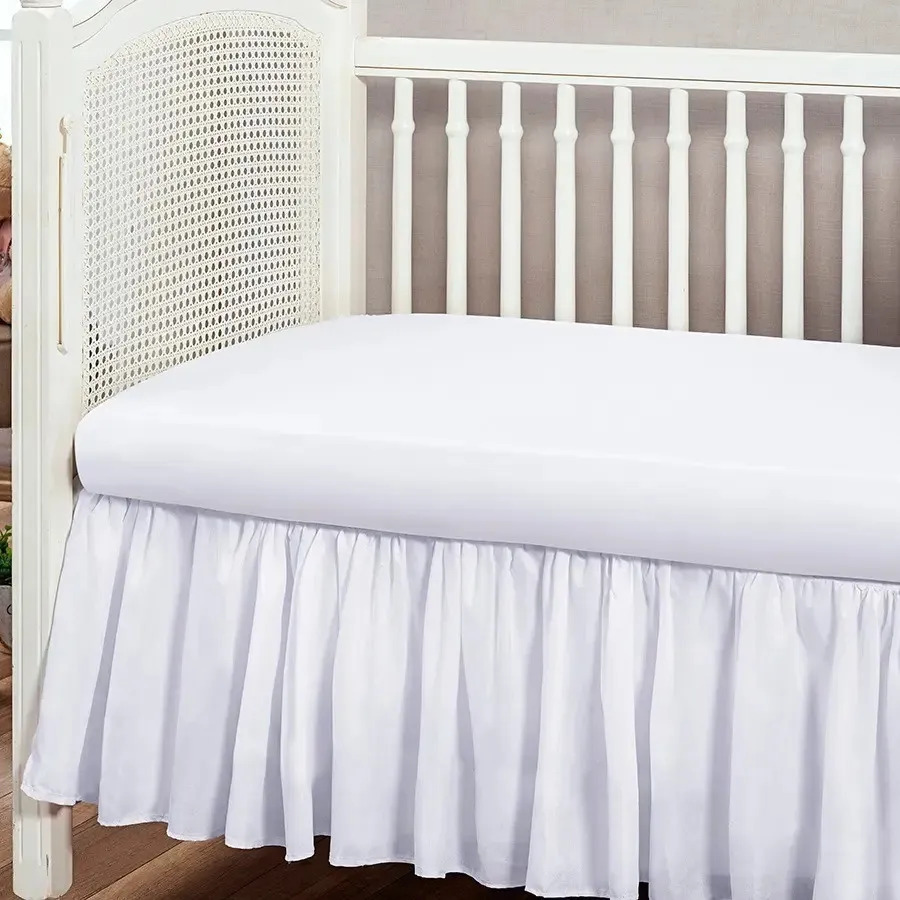 Lençol De Berço Americano Com Elastico 100% Poliéster Branco Lençol Com Elástico