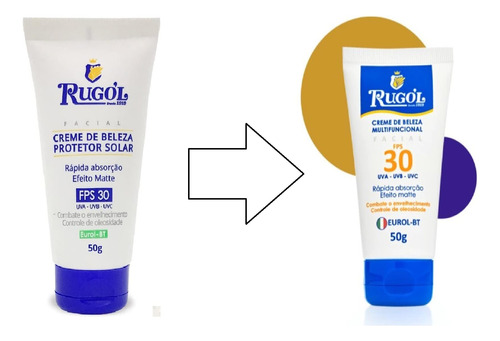 Rugol Creme De Beleza Com Protetor Solar Fps30 50g