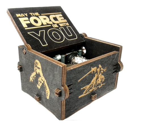 Caja Musical Star Wars Darth Vader Jedi Madera Regalo