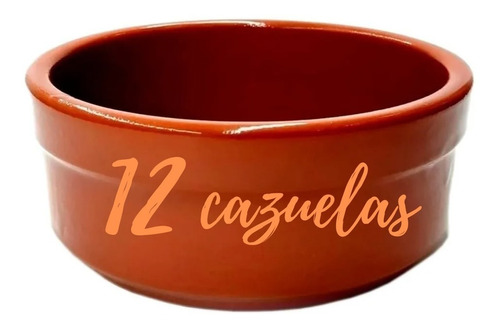 Cazuelas De Barro Esmaltado Terrina Nro 14 Set X 12 Unidades