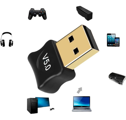Adaptador Bluetooth Conector Pc Dongle Usb Fone Ouvido 5.0