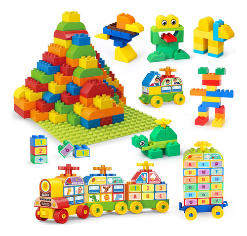 Vconejo Juego De Ladrillos De Construcción 155 Piezas Mmg