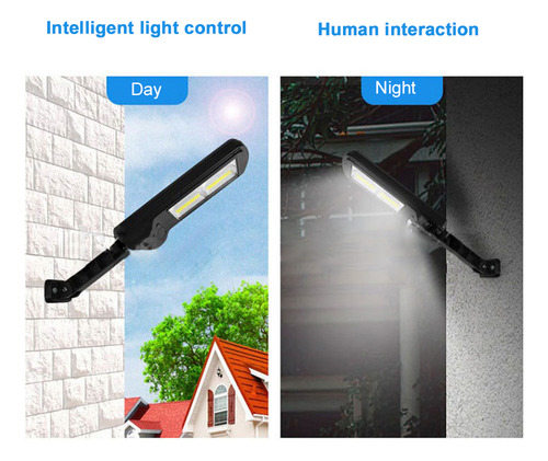 Luz Solar Pared Ip65 6000k Sensor Movimiento Control Remoto