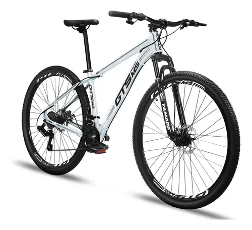 Bicicleta mountain bike GTS PRO M5 Techs Aro 29 tamanho do Quadro 17" - branco