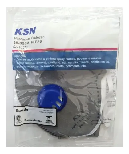 Respirador Pff2 Vo C/válvula Ca 10579 - Ksn Cx C/ 100 Und