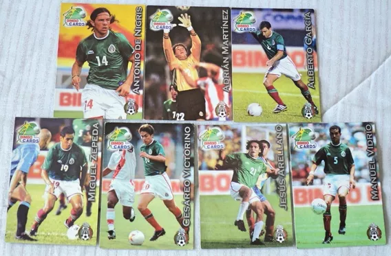 7 Tarjetas Bimbo Cards Seleccion Mexicana De Futbol 2002