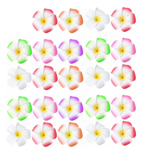 24×piezas Tocado Fiesta Hawaiana Pasadores Flores Hawa