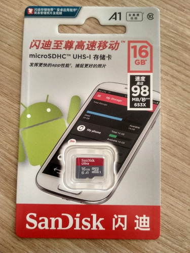 Cartão De Memória Sandisk 16 Gb Alta Velocidade