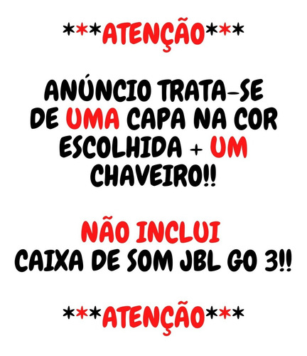Imagem 3 de 5 de Capa Compatível Com Jbl Go 3 Silicone Proteção Case Go3
