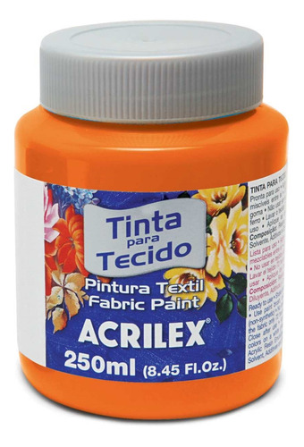 Tinta De Tecido Fosca 250ml - Cores Cor Laranja 517