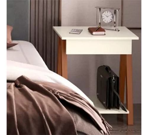 Mesa De Cabeceira 1 G Integra Finger Off White Tdecor