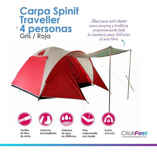 Carpa Spinit Traveller 4 Personas Termosellada 4 Estaciones