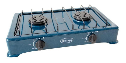 Parrilla Estufa Gas Anaquel 2 Quemadores P-602 Fraga Color Azul