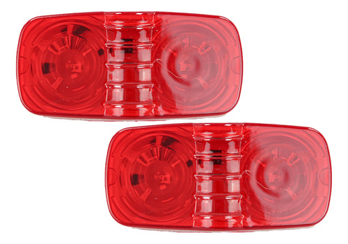 Farol Camion Bivoltaje 10 Led Rojo 10x5cm El Par 