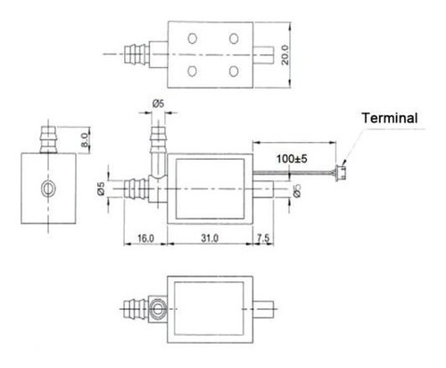 Herramienta Mini Solenoide Aire Bidireccional Dc 12 V