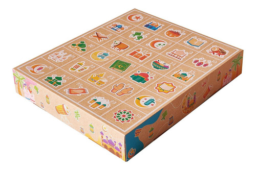 Mubarak Advent Calendar Box Eid Candy Cajas Festival 8pcs