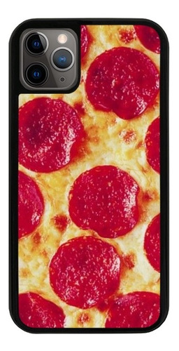 Funda Uso Rudo Tpu Para iPhone Pizza Pepperoni Imagen Real