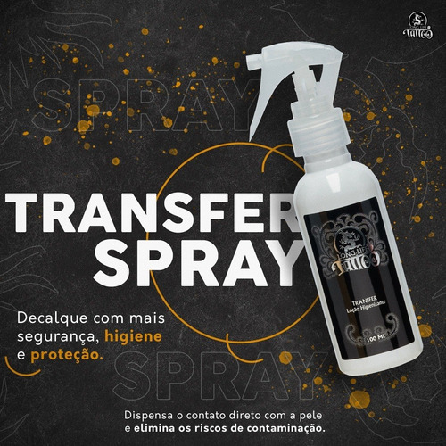 Imagem 3 de 3 de Combo 3 Unids Decalque Para Tatuagem Spray Long Life