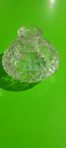 Antiguo Perfumero De Cristal 15cm De Alt Reliquia Facetado (Usado)