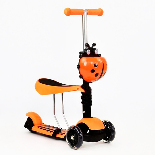 Patineta Scooter 3 En 1 Infantil Asiento Gt-4110b Naranja