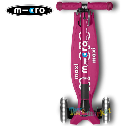 Monopatín 4 Ruedas Maxi Micro Deluxe Plegable Con Luces Led