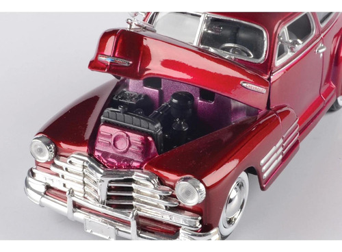 Coche Diecast 1948 Chevy Aerosedan Fleetline Rojo 1/24