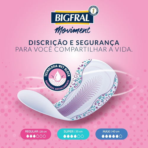 Imagem 2 de 6 de Absorvente Moviment Miss Super 10 Unidades