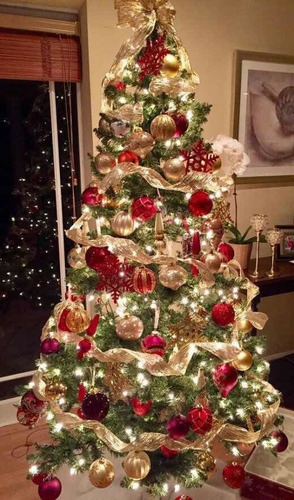 Arbol De Navidad Frondoso De Hojas 1.80 Mts X 90 Cm (tetero)