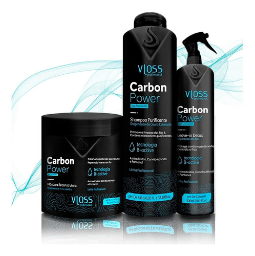 Kit Carbon Power, Tratamento De Impacto Para Cabelos Fracos