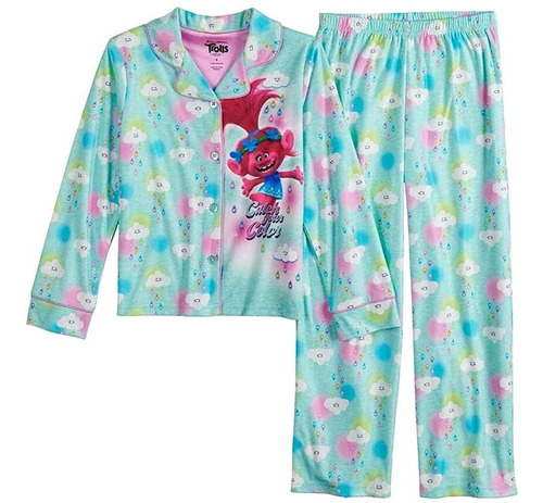Pijama Trolls Importado Usa Para Niñas