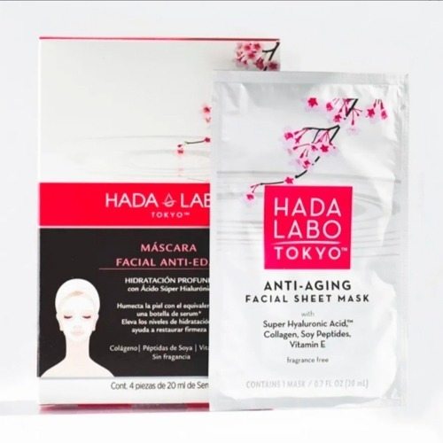Imagen 1 de 2 de Hada Labo Mascara Facial Anti-edad 20 Ml Caja Con 4 Piezas.