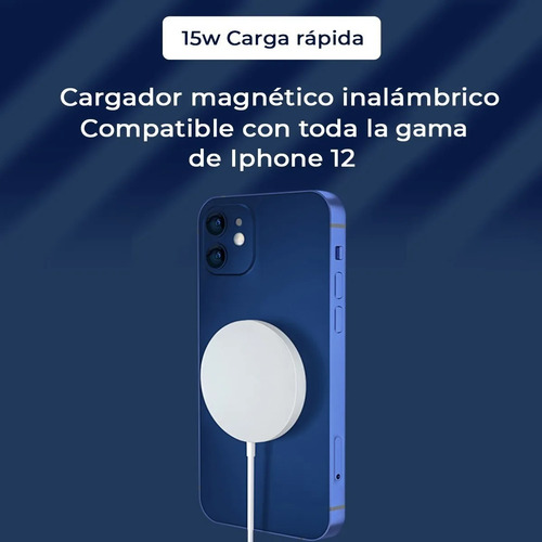 3 Kit Cargador 20w Tipo C + Cable +inalámbr Magnético Blanco