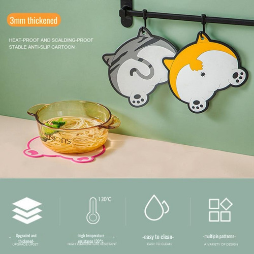 Placemats, Tapete Aislante Para Posavasos, Diseño De Gato Ún