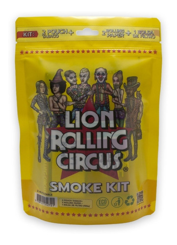 Imagen 2 de 5 de Kit Armado Lion Rolling Circus Tabaco Filtros Papeles