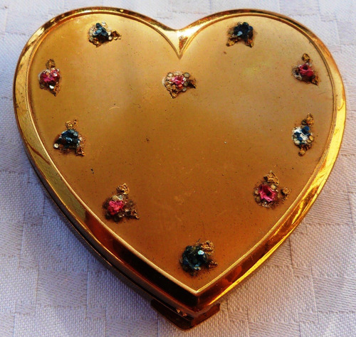 Monijor62-antigua Polvera Corazon Made In Usa