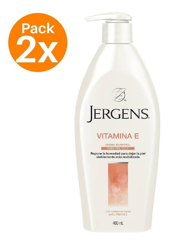 Jergens Crema Corporal Vitamina E 400ml Pack 2 Unidades