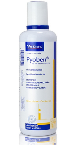 Pyoben Shampoo 250ml Virbac Perros Y Gatos Cualquier Edad