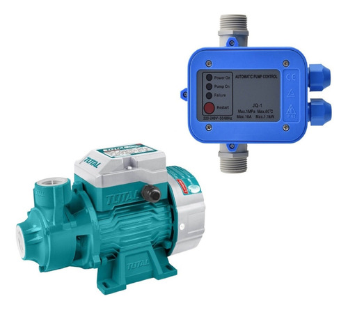 Bomba De Agua 0.5 Hp+controlador Automático Press Color Azul Fase Eléctrica Monofásica