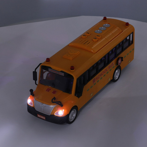 Figura Amarilla De Plástico, Modelo Autobús Escolar, Vehícul